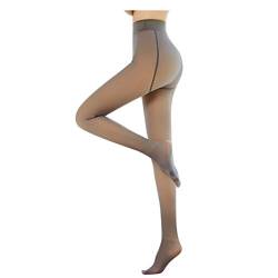 callmo Strumpfhosen Damen Winter Thermostrumpfhosen für Damen Fleece Strumpfhose Gefütterte Thermoleggins Gefälschte Durchscheinend Plüschstrümpfe Pantyhose Warmer Thermounterwäsche Leggings von callmo