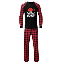 callmo Weihnachten Schlafanzug Familien Einteiler Jumpsuit Teddy Fleece Schlafoverall Pyjama Overall Flauschig Onesie Warm Strampelanzug Nachtwäsche von callmo