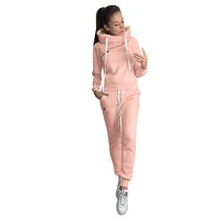 callmo Women's Warm Winter Jogging Suit, Leisure Suit, Cuddly Fleece Tracksuit Set, Fluffy Zip, Drawstring, Hoodie, Sports Suit, Leisure Suit, Sweatshirt, Jogging Bottoms, Tracksuit von callmo