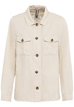 ESPRIT Damen Overshirt aus Leinen-Materialmix Jacket, Beige, 38 von camel active