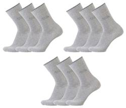 camel active Basic Socks 9er Pack 6593 150 grey melange Strumpf grau, Size:43-46 von camel active