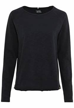 camel active Damen Basic Langarm T-Shirt mit Rundhalsausschnitt aus Reiner Baumwolle Navy Womenswear-S von camel active