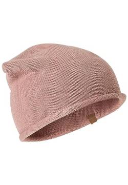 camel active Damen Feinstrick-Beanie aus Reiner Baumwolle Altrosa Womenswear-OS von camel active