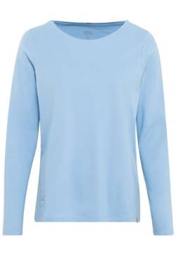 camel active Damen Rundhals Shirt aus nachhaltiger Baumwolle Blau Womenswear-L von camel active