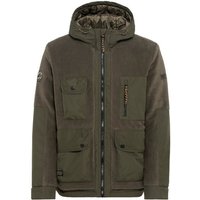 camel active Funktionsjacke camel active Herren Fleecejacke Blouson gefüttert grün mit Kapuze von camel active