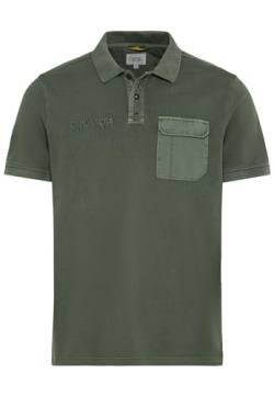 camel active Herren Piqué Poloshirt aus zertifiziertem Organic Cotton Dunkelgrün menswear-3XL von camel active