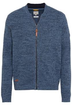 camel active Herren Mouliné Strickjacke aus zertifiziertem Organic Cotton Blau Menswear-XL von camel active