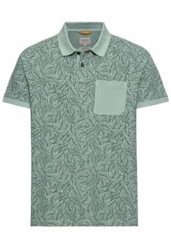 camel active Herren Piqué Poloshirt aus Reiner Baumwolle mit floralem Allover-Print Grün menswear-3XL von camel active