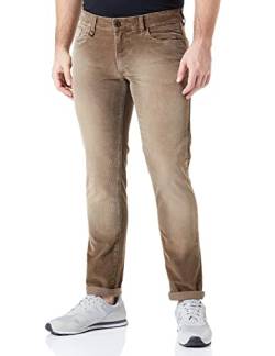 camel active Herren Slim fit Cord Hose Madison Jeans, Beige, 33W / 32L von camel active