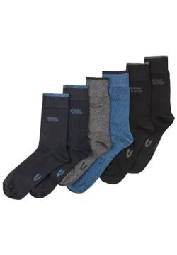 camel active Herren Socken 6er-Pack - Schwarz, Grau, Blau - hochwertige Strümpfe aus biologischer Baumwolle für Freizeit, Arbeit und Sport - passend für alle Schuhe Mehrfarbig menswear-43-46 von camel active