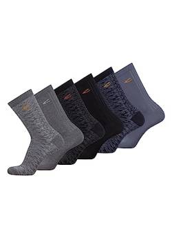 camel active Herren atmungsaktive Socken im 6er-Pack in Blau, Grau und Schwarz Mehrfarbig menswear-43-46 von camel active