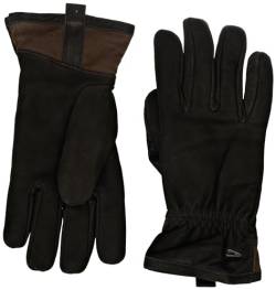 camel active Herren authentischer Lederhandschuh Fäustlinge, Schwarz, M von camel active