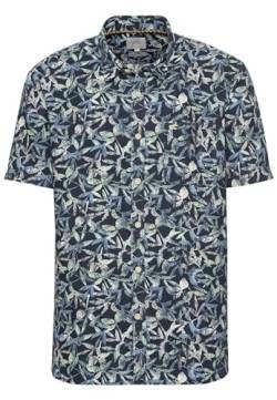 camel active Herren Kurzarmhemd mit Allover-Print Blau Menswear-XXL von camel active