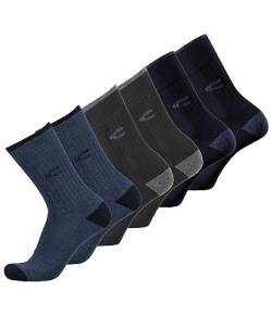 camel active SportSocken 6 Pack schwarz, anthrazit, blau 6 Paar Plüschsocken, SockSizes:39-42 von camel active