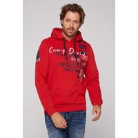 CAMP DAVID Kapuzensweatshirt mit Label-Applikationen von camp david