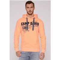 CAMP DAVID Kapuzensweatshirt mit Schriftzügen von camp david