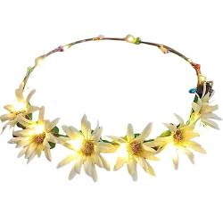 LED-Blumenkronen-Stirnbänder – leuchtendes Stirnband für Frauen, Girlanden, leuchtender Blumenkranz, Kronen für Hochzeit, Party, Geburtstag, Cosplay von caoxhenr