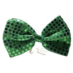 caoxhenr Saint Patricks Day Kostüm St. Patricks Day Accessoires grüne Krawatte große Pailletten Fliege für Damen und Herren, B, Einheitsgröße von caoxhenr