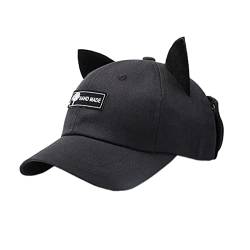 caoxhenr Sommer Sonnenbrille Hut Brille Schirmmütze mit Katzenohren Dekor Sommer Baseball Cap Unisex Sonnenbrille Cap, BK, Einheitsgröße von caoxhenr