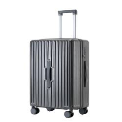 caoxinlei Koffer 20-Zoll-Multifunktions-Passwort 24-Trolley-Koffer for Männer und Frauen, Leichter Koffer, frischer Koffer Suitcase (Color : Gray, Size : 20in) von caoxinlei