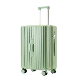 caoxinlei Koffer 20-Zoll-Multifunktions-Passwort 24-Trolley-Koffer for Männer und Frauen, Leichter Koffer, frischer Koffer Suitcase (Color : Green, Size : 24in) von caoxinlei