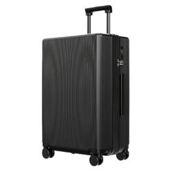 caoxinlei Koffer Gepäck 20-Zoll-Trolley-Koffer 24-Zoll-Anti-Fall-Business-Koffer Modische Und Einfache Universalräder Suitcase (Color : Black, Size : 20in) von caoxinlei
