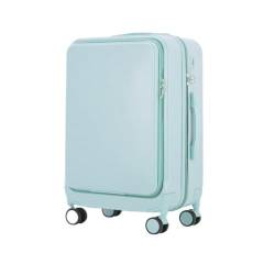 caoxinlei Koffer Multifunktionaler Koffer-Trolley for Männer, Robuster Und Langlebiger Studenten-Universal-Rad-Passwort-Koffer Suitcase (Color : Blue, Size : 24in) von caoxinlei