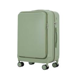caoxinlei Koffer Multifunktionaler Koffer-Trolley for Männer, Robuster Und Langlebiger Studenten-Universal-Rad-Passwort-Koffer Suitcase (Color : Green, Size : 22in) von caoxinlei
