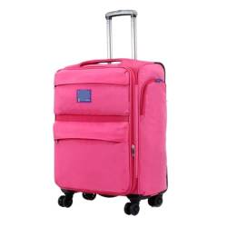 caoxinlei Koffer Ultraleichter Oxford-Stoffkoffer, Universal-Rollentrolley, Boarding-Koffer, Canvas-Passwortkoffer Suitcase (Color : Pink, Size : 28IN) von caoxinlei