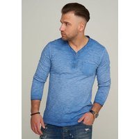 CARISMA Longsleeve CRSEWARD V-Neck mit Knopfleiste T-Shirt von carisma