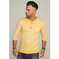 CARISMA Longsleeve CRSEWARD V-Neck mit Knopfleiste T-Shirt von carisma