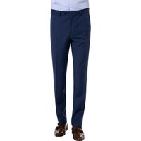 Carl Gross Herren Hose blau Schurwolle meliert von carl gross