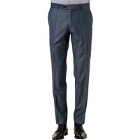 Carl Gross Herren Hose blau Schurwolle meliert von carl gross