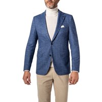 Carl Gross Herren Sakko blau Baumwoll-Stretch meliert von carl gross