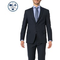 Carl Gross Herren Sakko blau Woll-Stretch meliert von carl gross