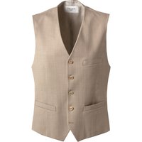 Carl Gross Herren Weste beige Schurwolle von carl gross