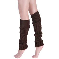 carol -1 Damen Mädchen Beinwärmer Stulpen Legwarmers Grobstrickstulpen Lange Winter Beinwärmer Gestrickt Verdicken Beinstulpen Böhmen Mädchen Extra Lang Warmer Over-Knee Lange Stulpe Tanzen Strumpf von carol -1