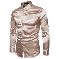 carol -1 Herren Hemd Regular Fit/Slim Fit Business Hemd Langarmhemd für Männer, Modernes Freizeithemd für Anzug Business Hochzeit Freizeit Party T-Shirt Langarmshirt Overshirt von carol -1