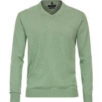 CASAMODA Pullover, V-Ausschnitt, Baumwolle, für Herren, grün, L von casamoda