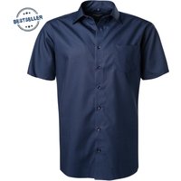 CasaModa Herren Kurzarmhemd blau Baumwolle Comfort Fit von casamoda