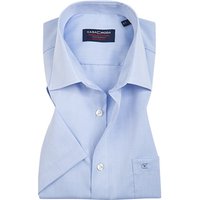 CasaModa Herren Kurzarmhemd blau Chambray meliert Comfort Fit von casamoda