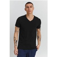 Casual Friday T-Shirt V-Ausschnitt T-Shirt Einfarbiges Kurzarm Basic LINCOLN 4458 in Schwarz von casual friday