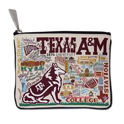 Catstudio Collegiate Zip Tasche – Verwendung als Geldbörse, Münzfach, Karte, Make-up-Tasche und mehr | NCAA, Damen, Texas A&M Aggies, 7" x 5.5" von catstudio