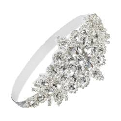 ccHuDE 1920er Jahre Strass Stirnband Vintage Braut Hochzeit Kopfschmuck Retro Elegant Elastisch Haarband Sparkle Haar Stirnband Weiß von ccHuDE