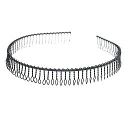 ccHuDE 6 Stück Unisex Metall Haarbänder Zähne Kamm Stirnband rutschfeste Haarreifen Metalldraht Stirnbänder Einfache Haarbänder Schwarz von ccHuDE