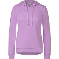 CECIL Sweatshirt, Kapuze, Wording-Detail, für Damen, lila, XL von cecil