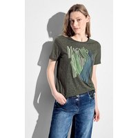 Cecil T-Shirt aus softem Materialmix von cecil