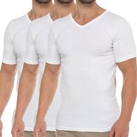 celodoro Kurzarmshirt Herren Business T-Shirt V-Neck Feinripp Baumwolle (1er/3er) von celodoro