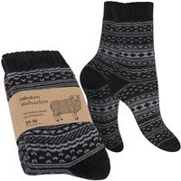 celodoro Thermosocken Damen & Herren Frottee-Wollsocken mit Muster von celodoro