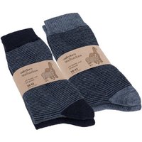 celodoro Thermosocken Damen & Herren Wollsocken mit Alpaka Uni & Ringel von celodoro